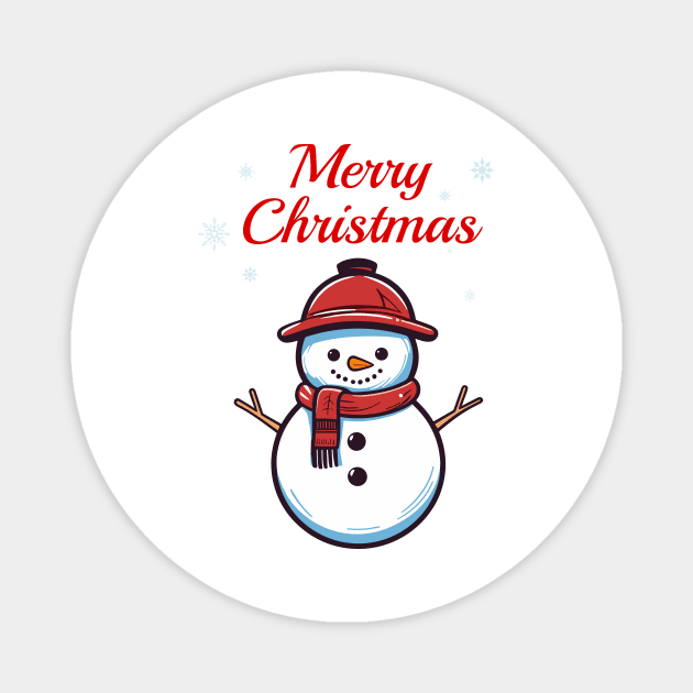 Cute snowman Magnet by DemoArtMode